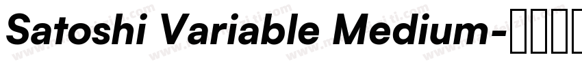 Satoshi Variable Medium字体转换